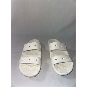 Crocs Classic Double Strap Sandals White M8 W10 Comfort Slides
